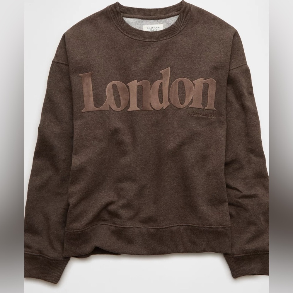 American Eagle 'London' Mocha Brown Sweatshirt NWT